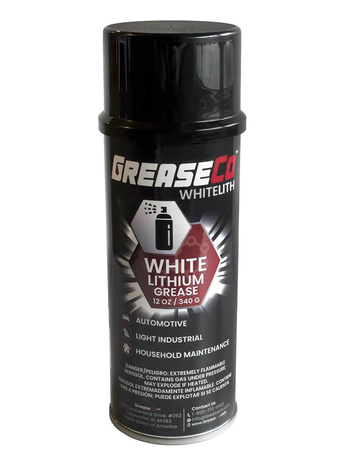 White Lithium Aerosol Spray Grease | Garage Door Lubricant | Automotive Greases & Lubricants | Grease for Door Hinge | Eliptical Grease | Trailer | Hitch Ball Lubricant | NLGI 2