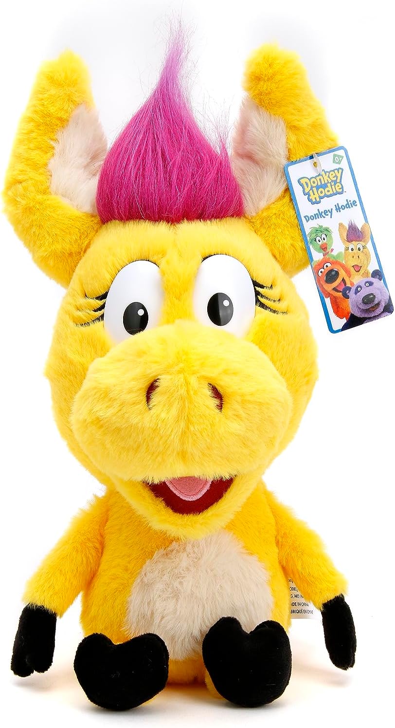 Jada Toys Donkey Hodie 14" Yellow Donkey Plush Doll, Toys for Kids