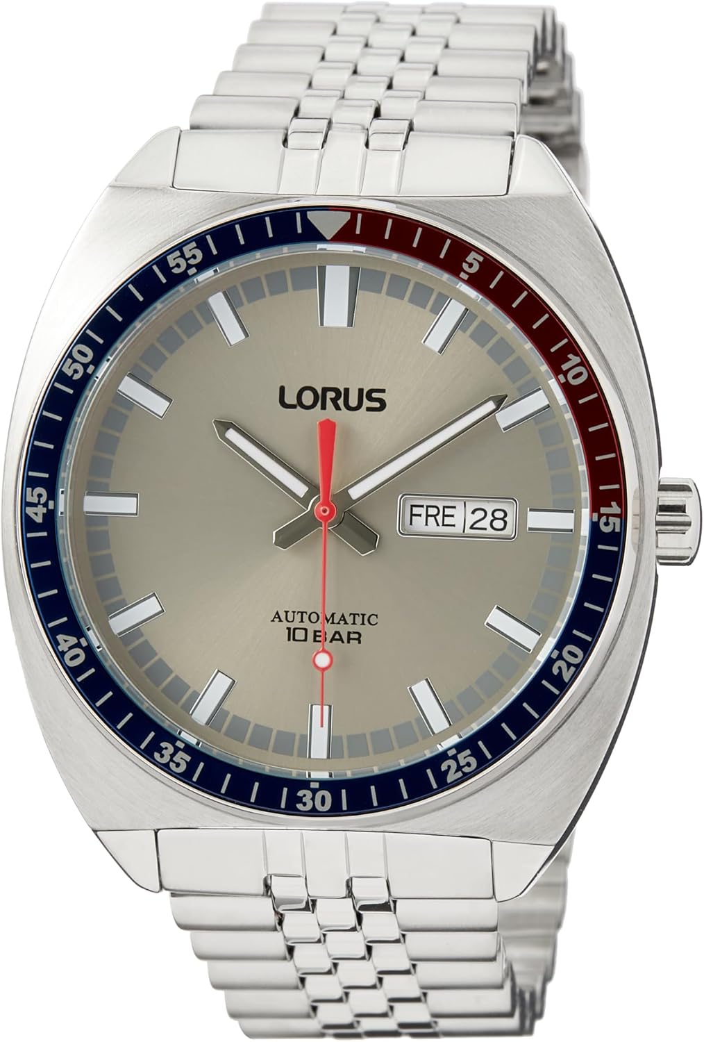 Lorus Seiko UK Limited - EU Men Analog Automatic Watch with Stainless Steel Strap RL447BX9