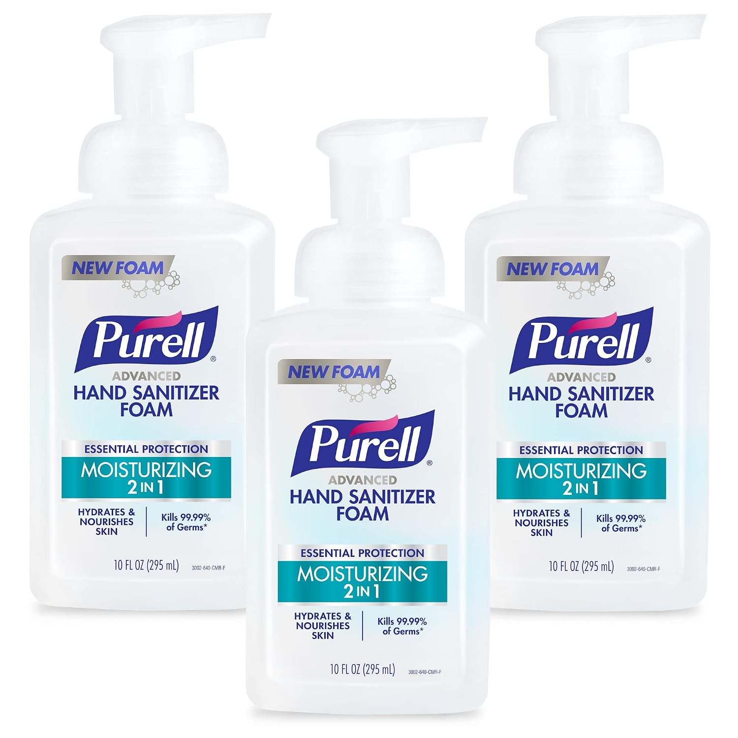 Purell 2in1 Moisturizing Hand Sanitizer Foam Bottle 3ct x 10oz - 3002-06-EC