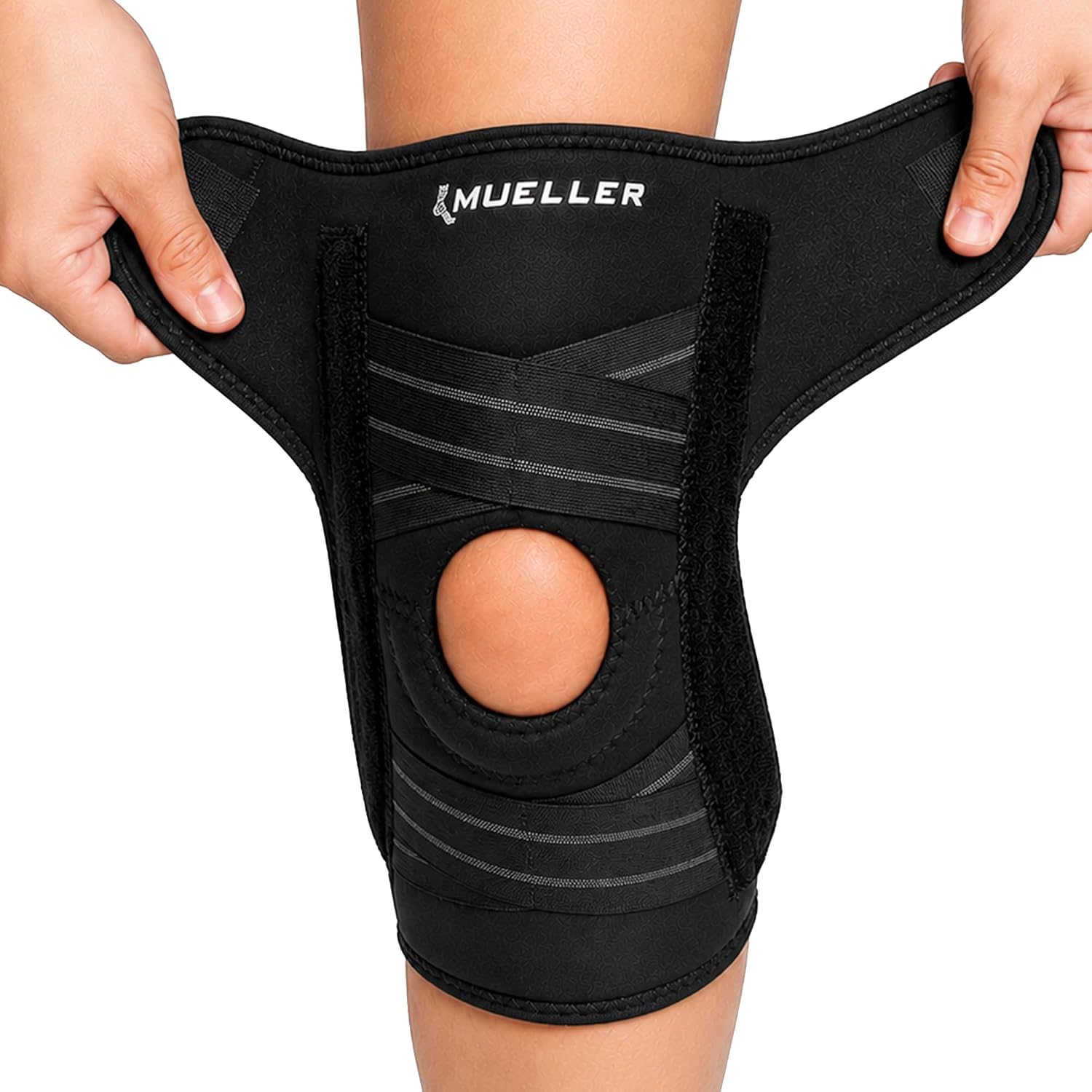MUELLER Sports Medicine Adjustable Knee Brace, Knee Support for Arthritis Pain, Knee Sprains, ACL, MCL Joint Instability & Injury Recovery, Compression Stabilizer for Walking, Running, Sports & Daily Activities, One Size Fits Most