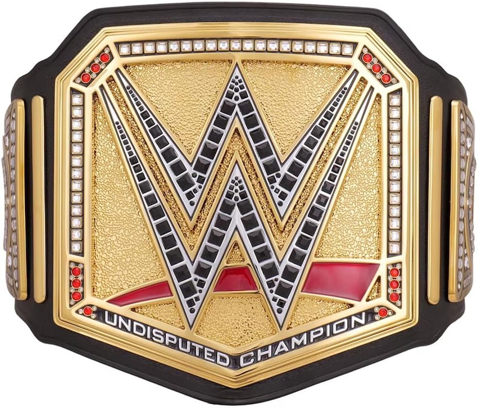New Undisputed Championship Belt: Ultimate Universal Replica Title for Wrestling Champions | World Heavyweight Championship Belt -ZANDERUS-, Black/Gold