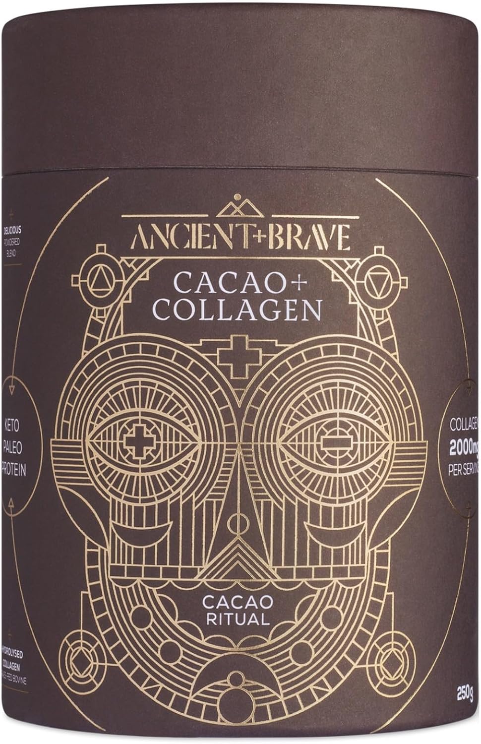 Ancient + Brave Cacao Collagen Powder 250g | 25 Servings | Cacao Powder