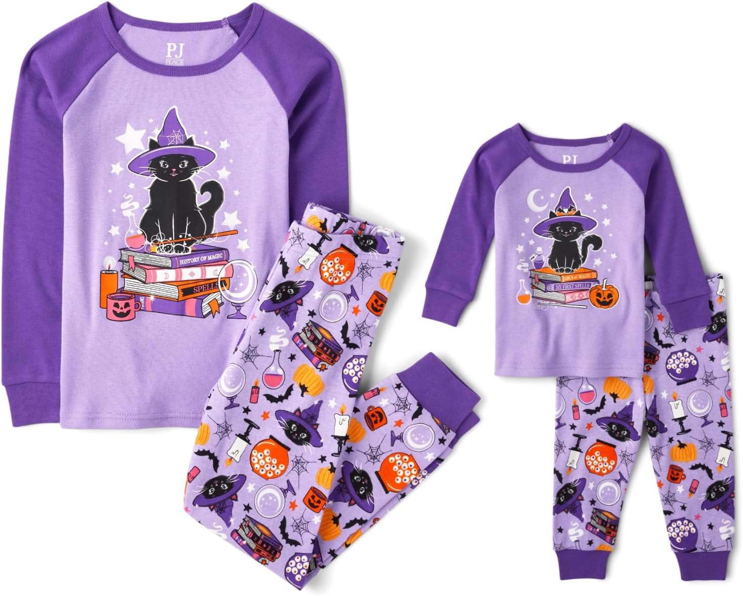 The Children's Place Baby and Kids' Sibling Matching Halloween and Holiday Pajama Sets, Cotton