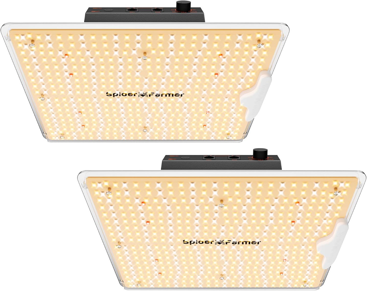 Spider Farmer SF1000D 2 Pack LED Grow Light Dimmable Full Spectrum 2x4 Tent