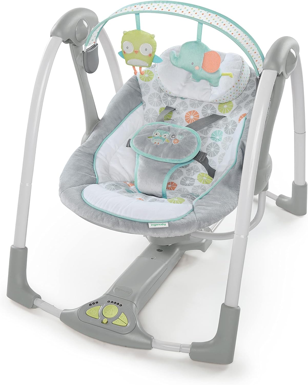 Ingenuity Swing 'n Go Portable Swing, Hugs and Hoots - Amazon Vine