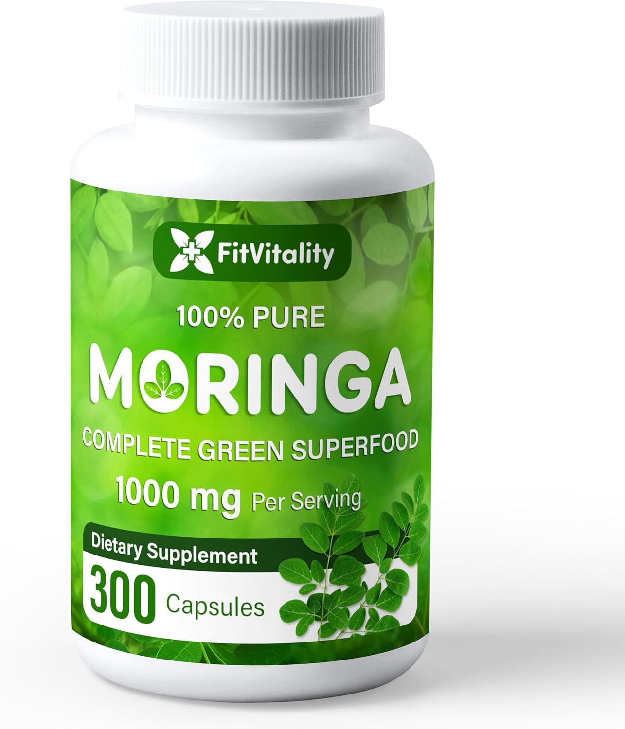 Moringa Capsules - 300 Count - Moringa Oleifera - Moringa Leaf Extract