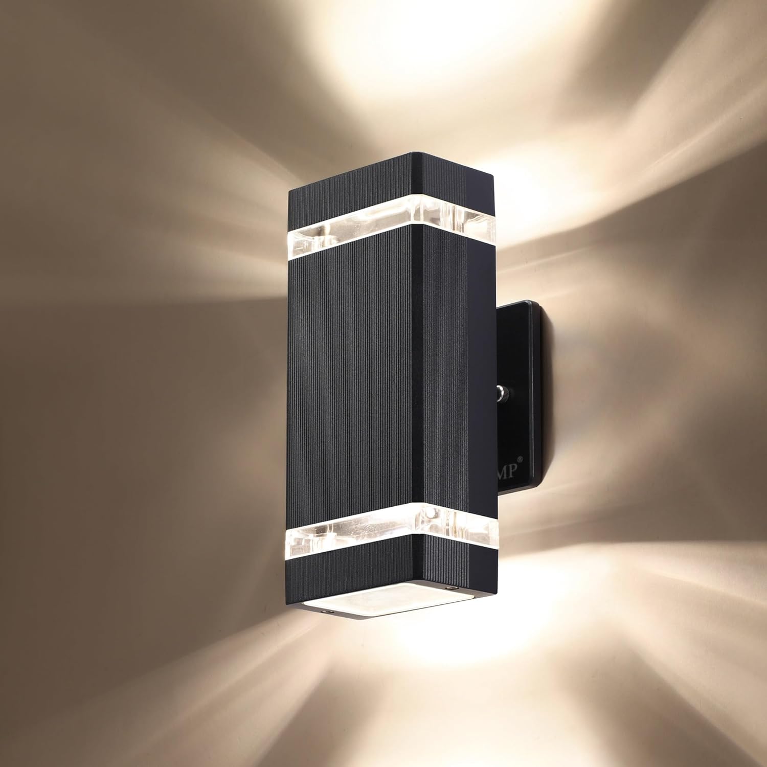 LMP LED Square Up and Down Lights Outdoor Wall Light，Body in Aluminum Waterproof Outdoor Wall Lamps，3000k 5W with Certificate ETL