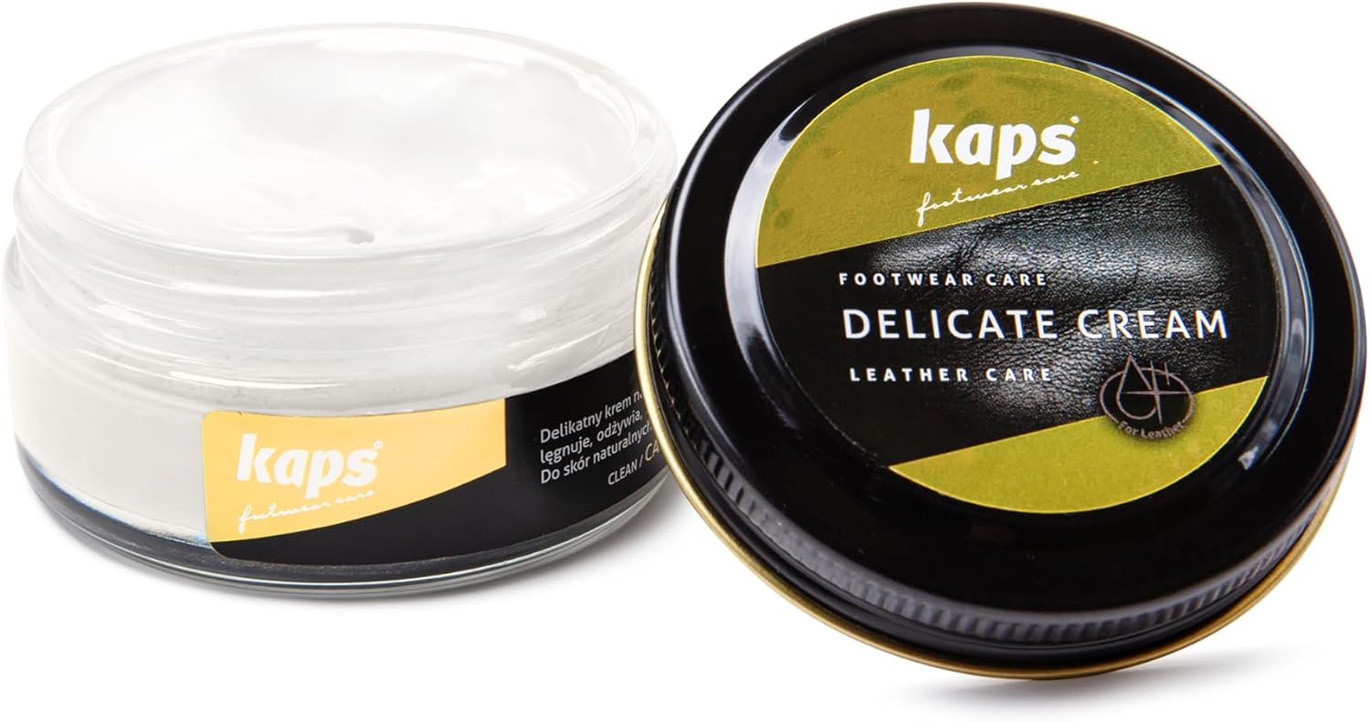Kaps Shoe Care Cream, Intensive Leather Care and Nourishing, Delicate, 70 colours