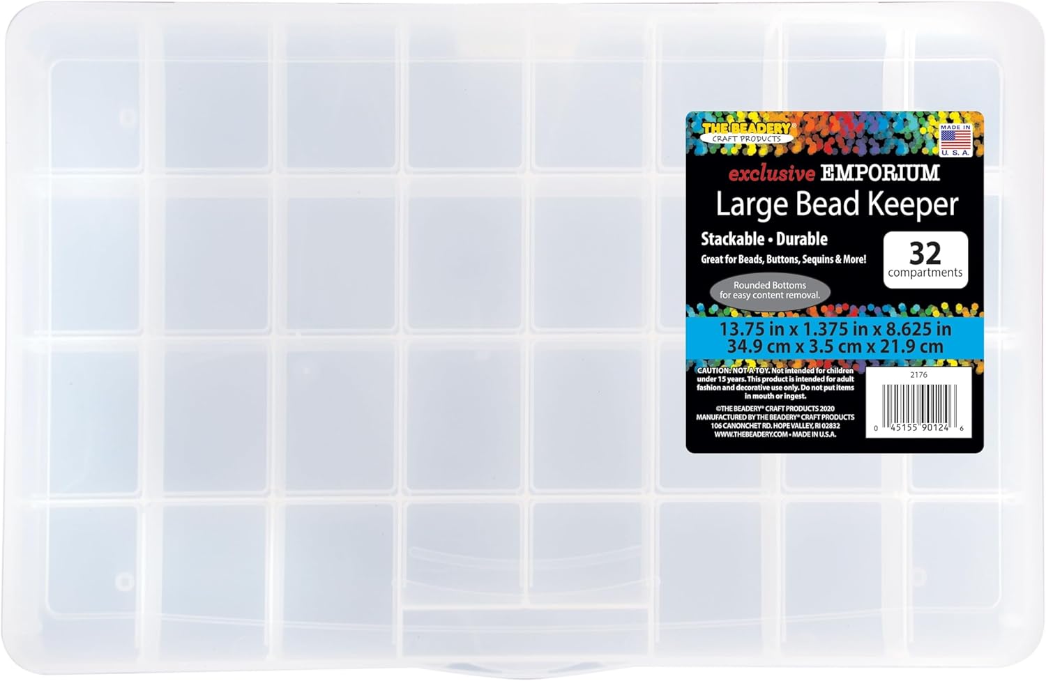 The Beadery 32 Compartment Storage Box, Multicolor
