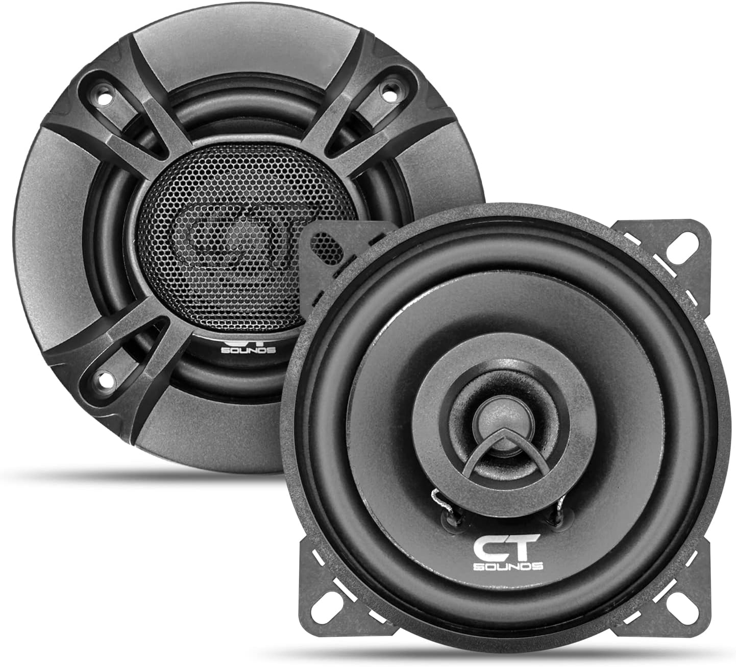 CT Sounds BIO-4-COX 4 Inch Coaxial Car Speakers, 160 Watts Max, Pair