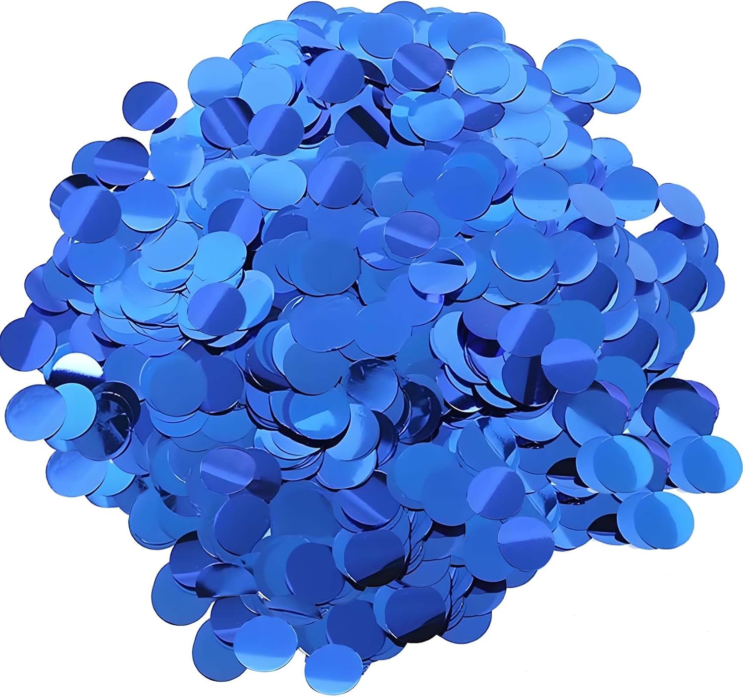 Blue Round Foil Confetti Beautiful Blue Metallic Table Confetti Glitter balloons Confetti Paillettes for Fill balloons, Wedding,Birthday,Party,Festival Decoration(8000PCS)