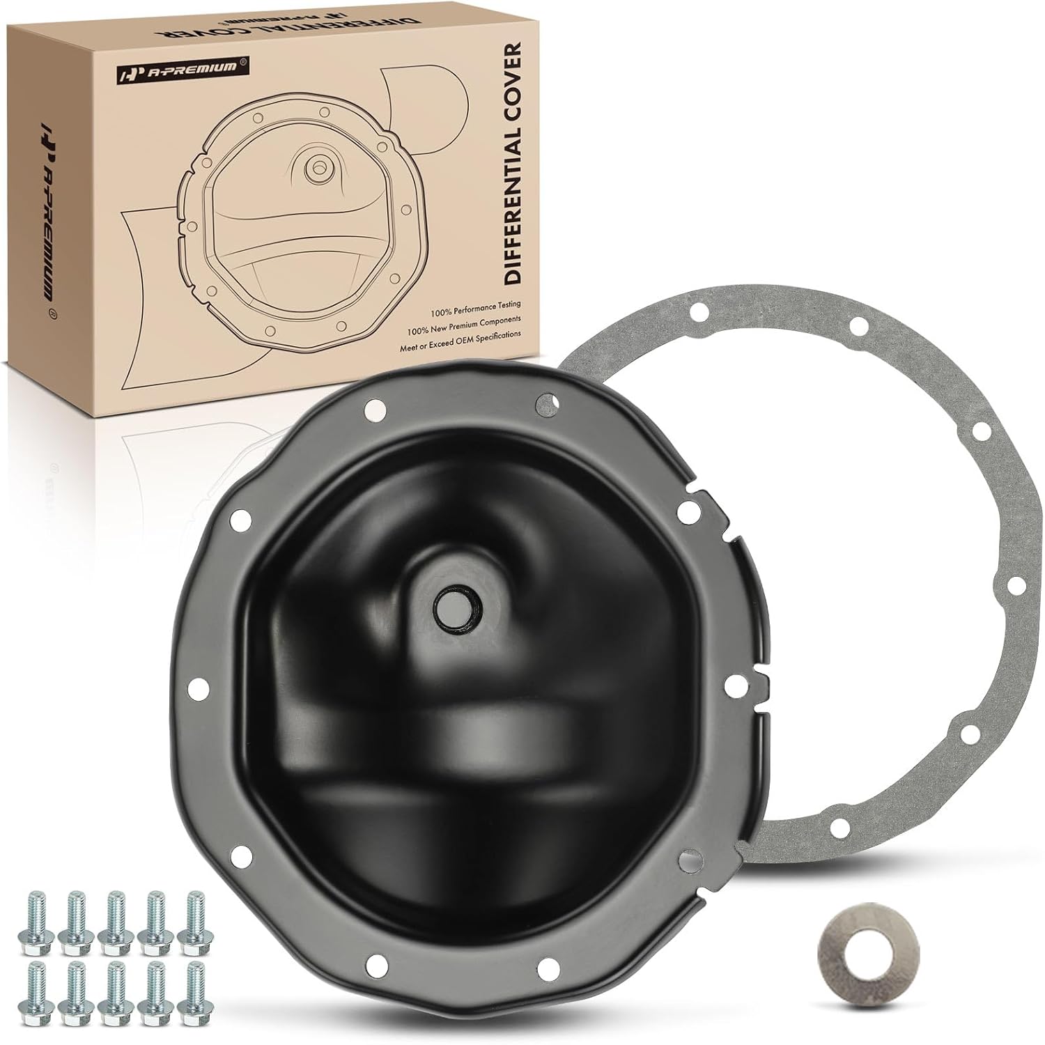 A-Premium Rear Differential Cover with Gasket & Magnet Compatible with Chevy, GMC & Cadillac Models - Escalade Silverado Sierra Suburban Express Sonoma Tahoe Yukon S10 Blazer Jimmy Savana 1998-2010