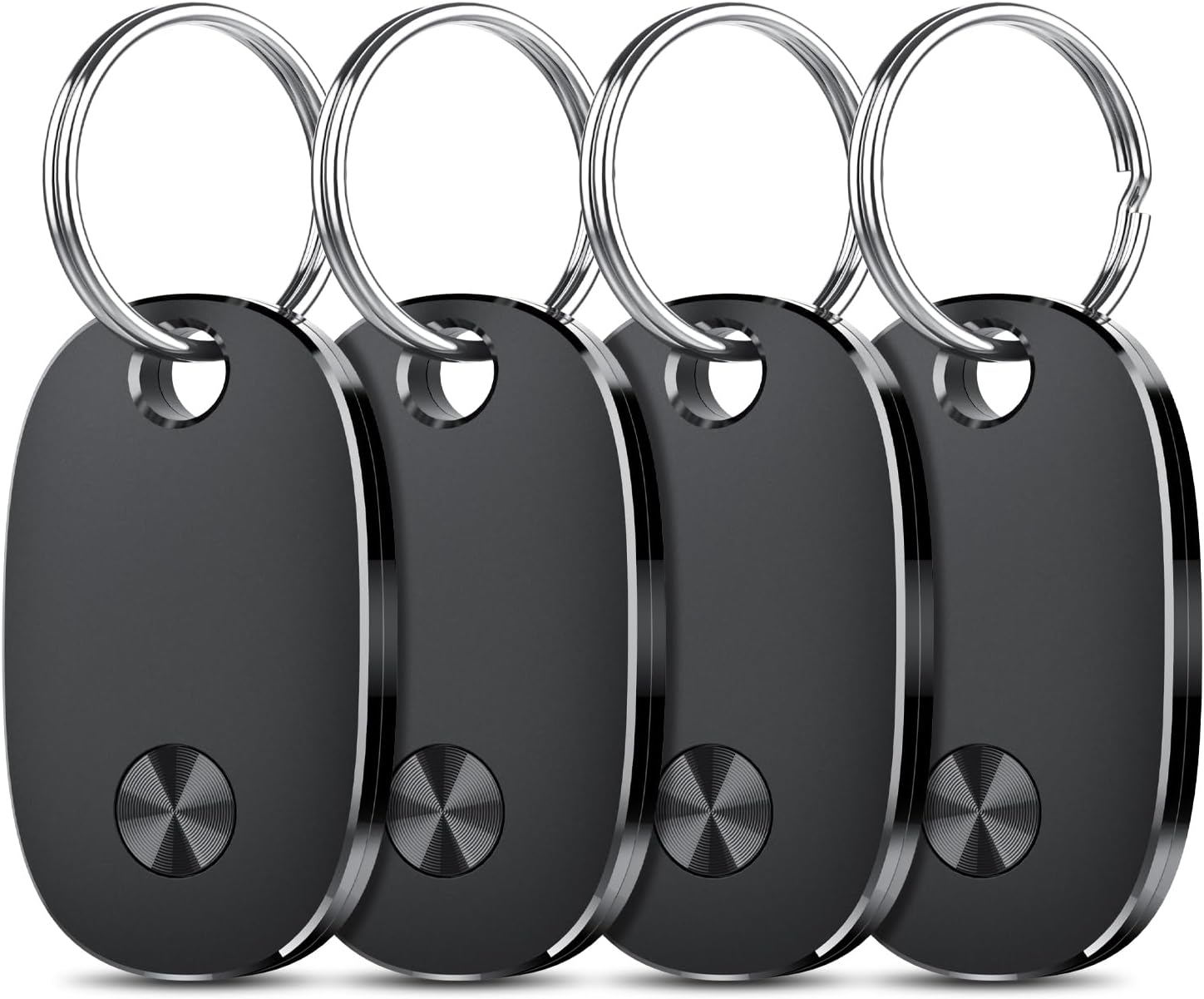 Air Tags-4 Pack, Bluetooth Tracker Works with Apple Find My APP (iOS Only), Keys Finder and Item Locator for Luggage, Backpack, Suitcases, Replaceable Battery, IP67 Waterproof Tracking Tag