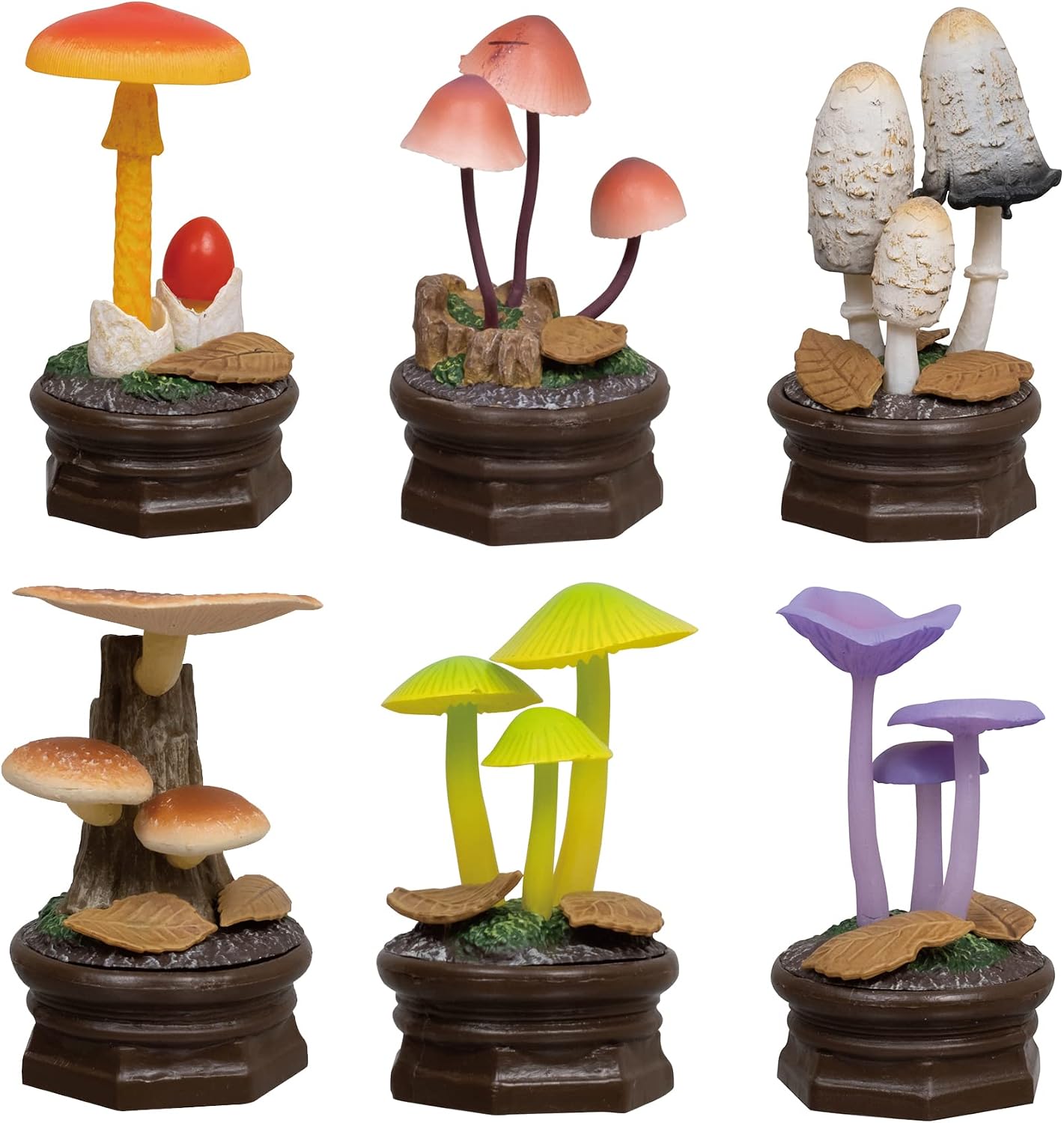 Mushroom Garden Blind Box Version 2- - Beautiful, Lightweight Charms - Blind Box Includes 1 of 6 Collectable Figurines - Authentic Japanese Design - Made from Durable Plastic, (QL-004)
