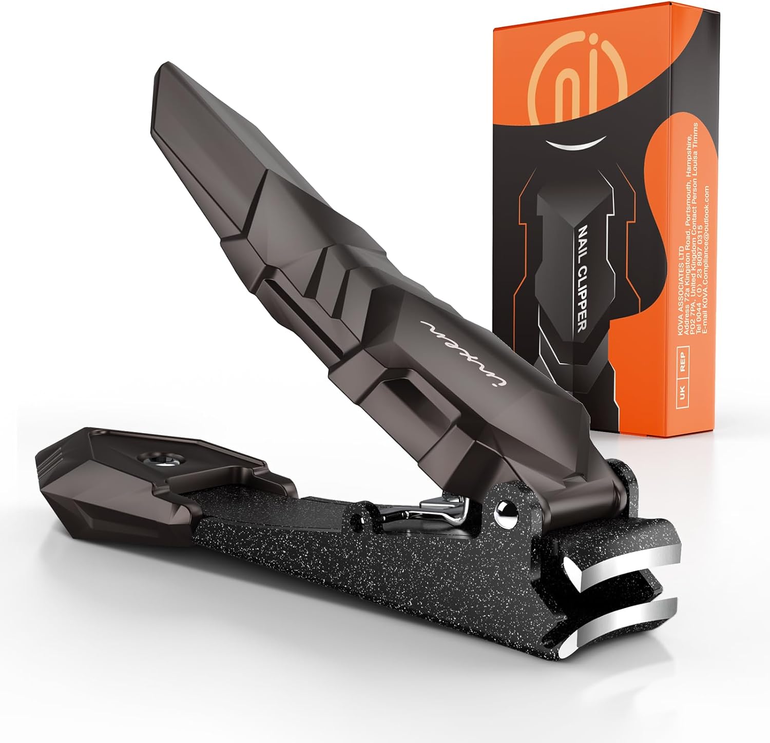 Nail Clippers for Men with Catcher – No Splash, Self-Collecting Premium Steel Nail Clippers for Fingernails & Toenails, Perfect for Men & Women, Great Gadget & Stocking fillers for Men Gift