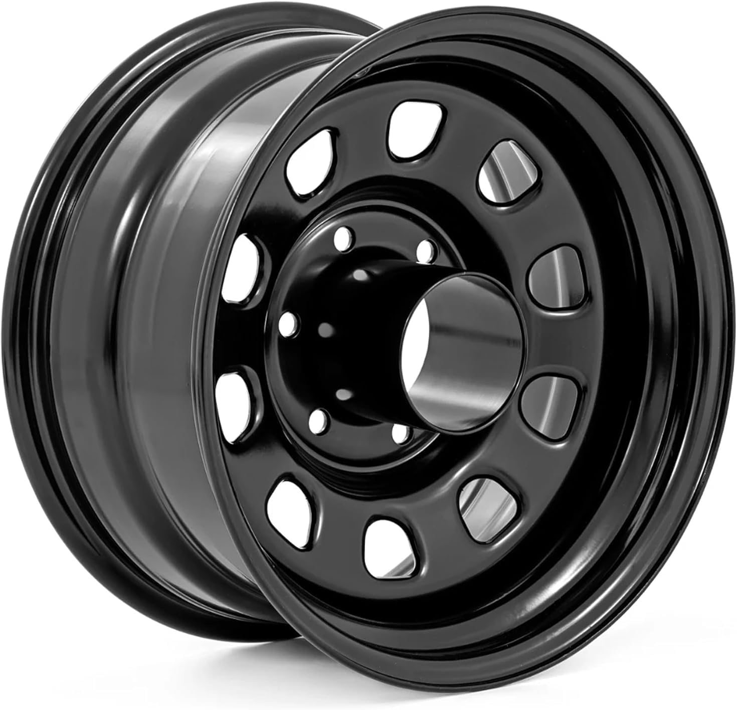 Rough Country Steel 17x9 | 6x5.5 | 4.25 Bore | -12-RC51-7655 Gloss Black Wheel with Painted (17 x 9. inches /6 x 5 inches, -12 mm Offset)