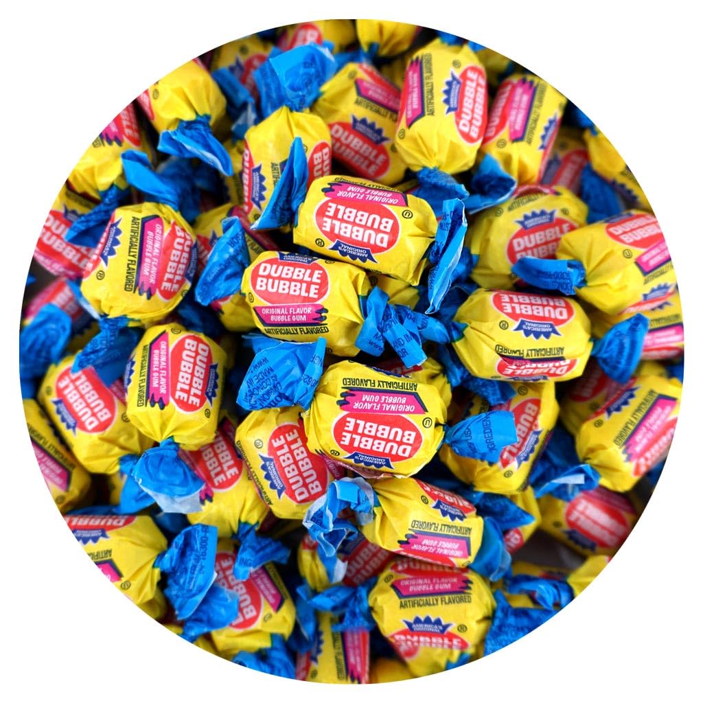 Double Bubble Original Flavored Chewing Gum - 1 Pound Bulk Bag (Approx. 70 Pieces) - Individually Wrapped Gum (Original - Pink Gum)
