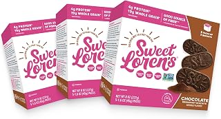 Sweet Loren's Vegan Breakfast Biscuits | Chocolate | 4g Protein, 19g Whole Grains | Plant Based, Gluten Free, Dairy Free, Nut Free Snacks | 3 Pack (15 Total Biscuits, 1.6 ounce each)