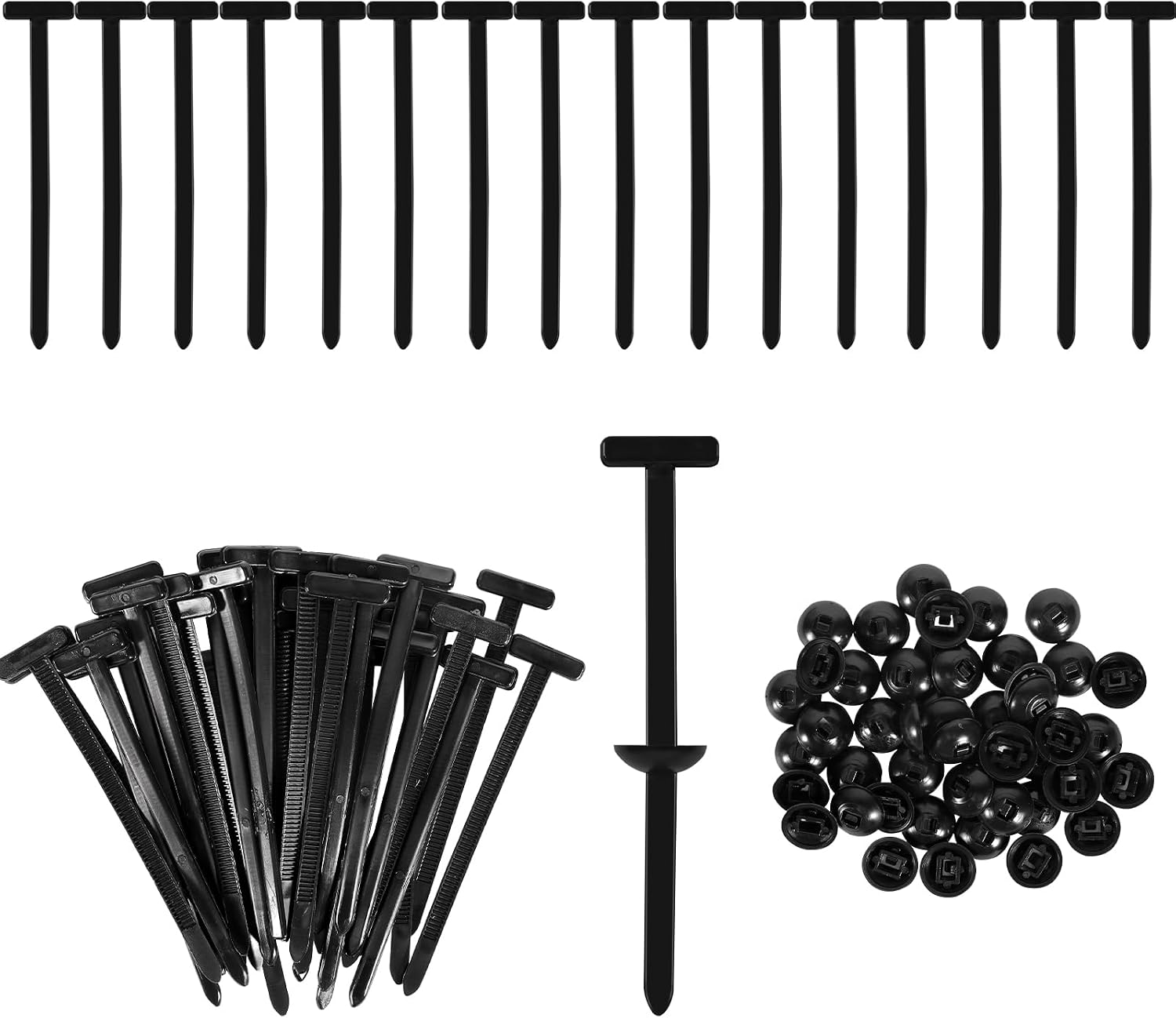 50pack Nylon Universal Cable Tie Buckle Automotive Zipper Clips Zippered Trim Clip Auto Parts Automotive Clips,Fastener for Car Daily Repair