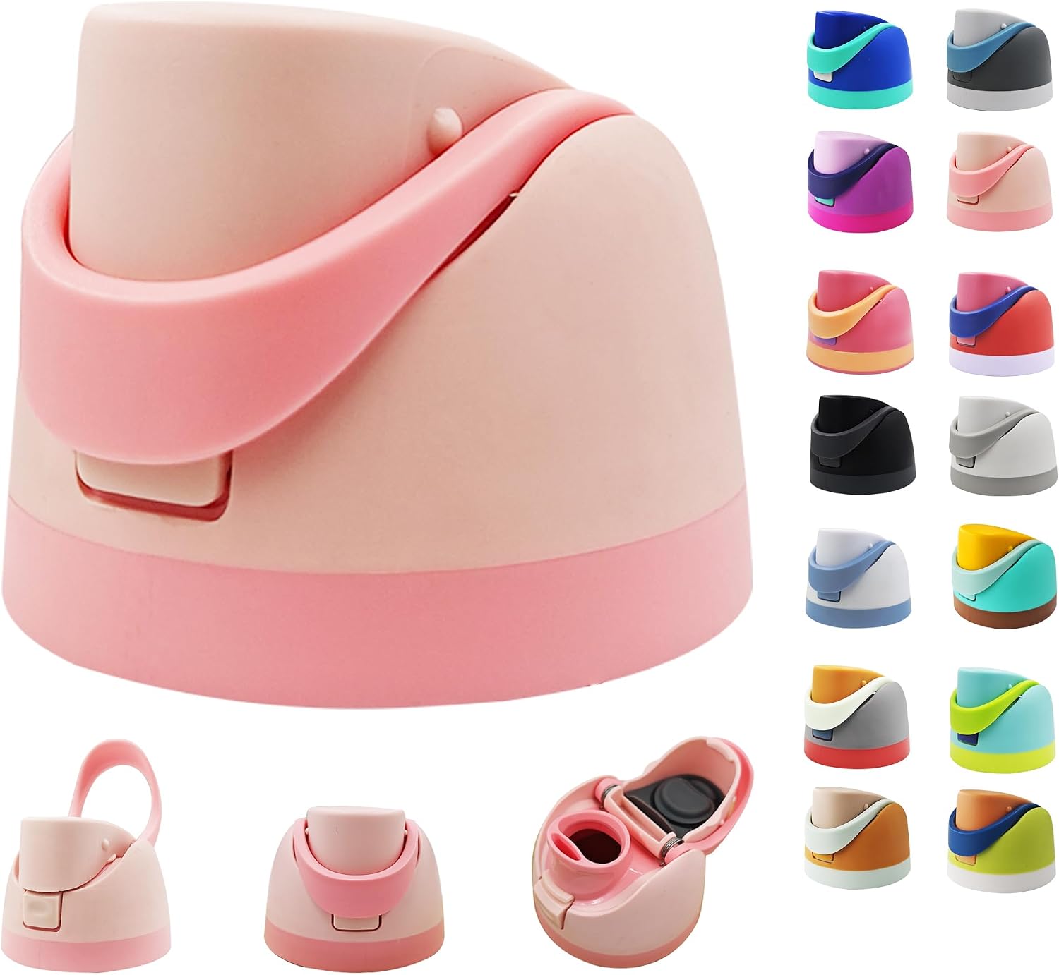 Replacement Lid for Owala Freesip, One Button Water Bottle Top Replacement Cap Compatible with Owala Cup 16oz 24oz 32oz 40oz, Leakproof Replacement Lids Accessory，BPA-Free (Pink)