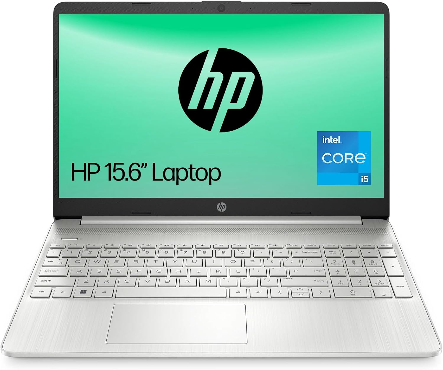 HP 15.6" Laptop | Intel Core i5-1235U Processor | 8 GB RAM | 256 GB SSD | Intel Iris Xe Graphics | FHD Display | Up to 7hrs battery | Win 11 | Dual Speakers | Natural Silver | 15s-fq5021sa