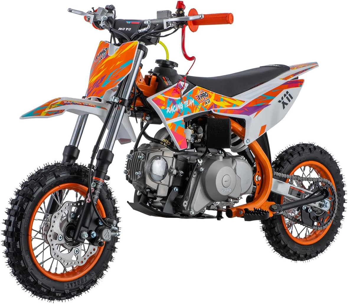 X-PRO X11 110cc Dirt Bike Gas Dirt Bike Pit Bikes Youth Dirt Pitbike with Automatic Transmission, Electric Start,10"/10" Tires!