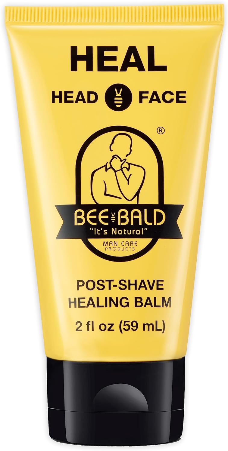 Bee Bald HEAL Post-Shave Healing Balm Immediately Calms & Soothes Damaged Skin, Treats Bumps, Redness, Razor Burn & Other Shaving Related Irritations. Restore your skin's natural, healthy balance.