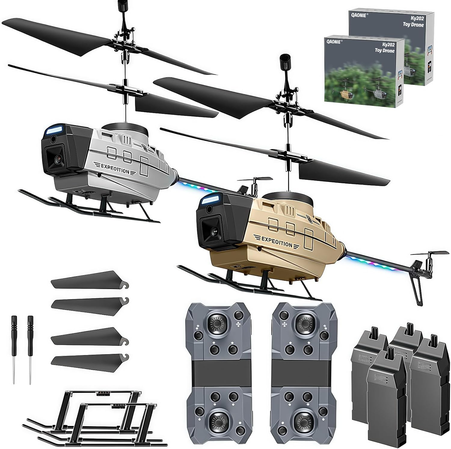 Drone with 720p Camera, 3 Speed Mode Drone, 2 Batteries, Active Obstacle Avoidance, One Key Take Off/Landing.