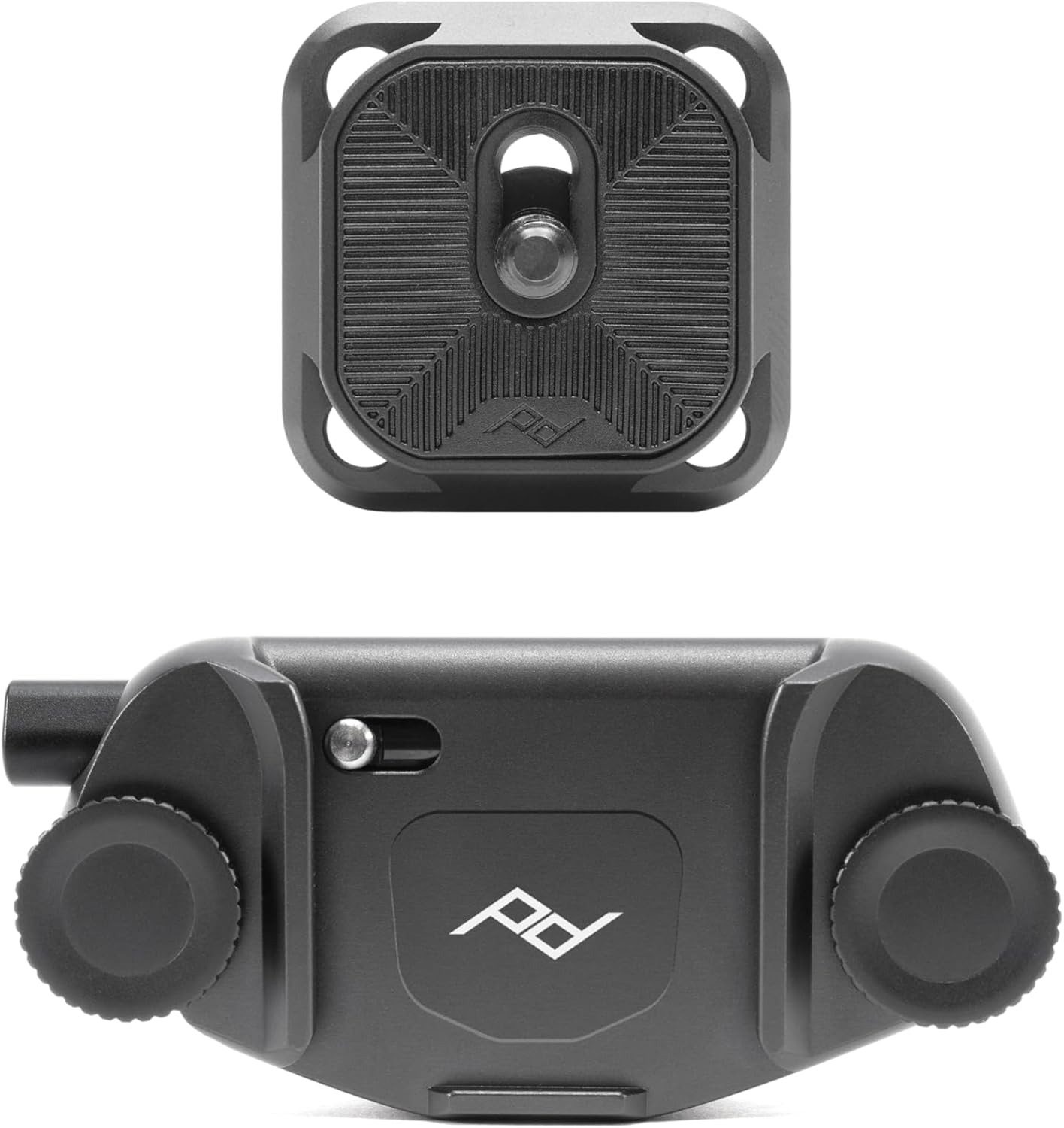 Peak Design Capture Camera Clip V3, Black with Plate, Holds DSLR, Compact and Point and Shoot Bodies, Secure, Stable and Accessible, Attaches to Straps and Belts, Quick Release, 200 lb Capacity