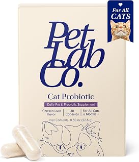 PetLab Co. Probiotics for Cats, Support Gut Health, Occasional Diarrhea, Digestive Health & Immune Support - Easy to Use - 30 Count