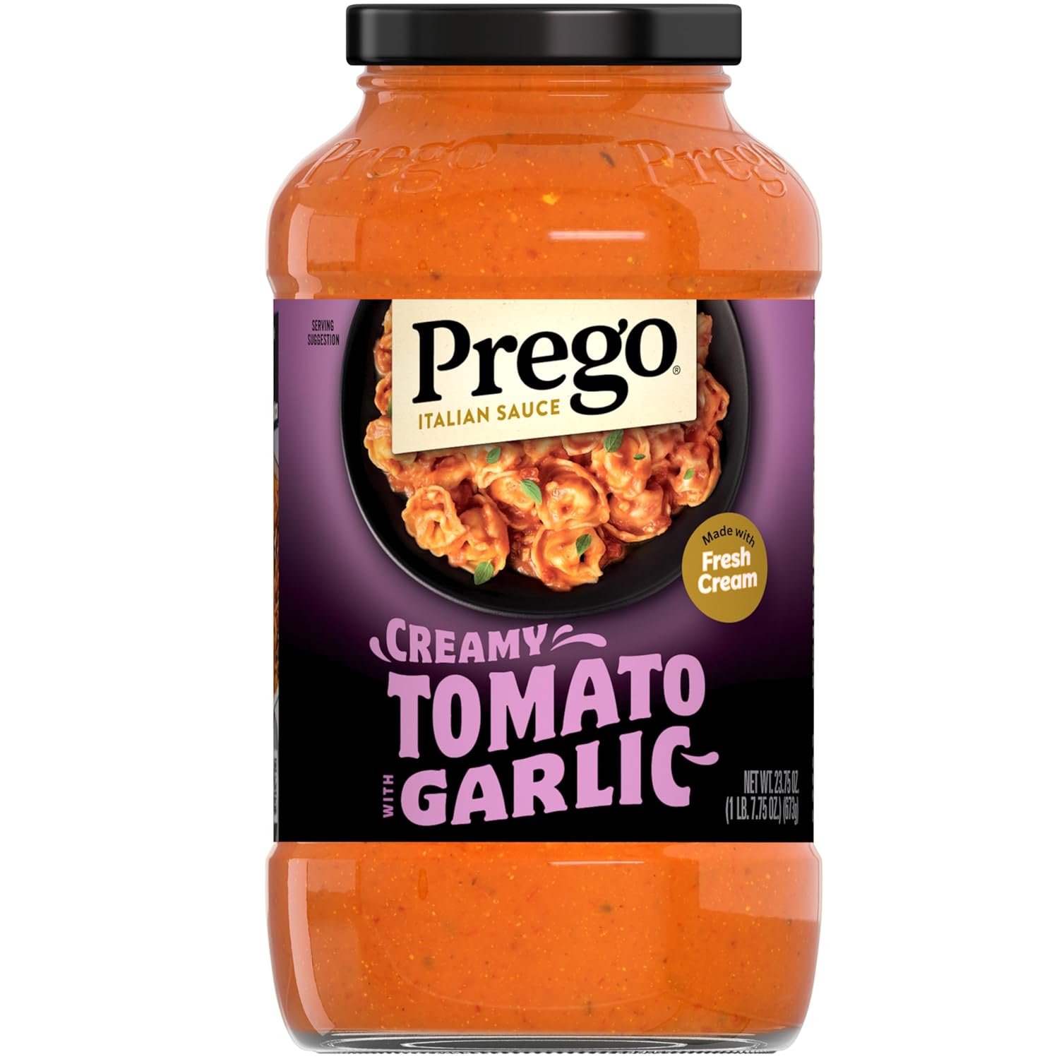 Prego Creamy Tomato Pasta Sauce With Garlic, 24 oz Jar
