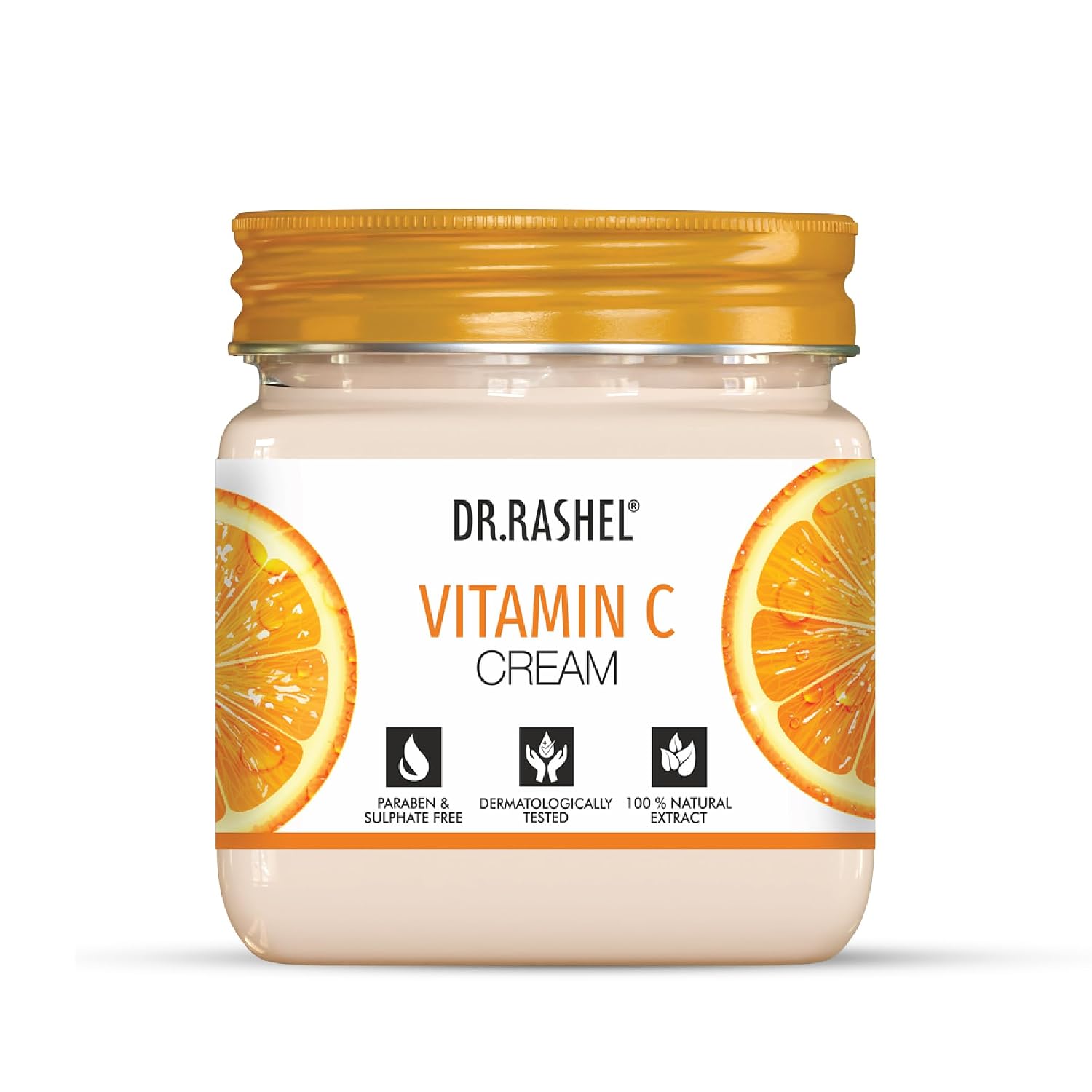 Vitamin C Cream For Men & Women With Goodness Of Orange Extract & Glycerin Hydrating & Moisturizing Facial Cream Soothing & Cleansing Facial Cream For All Skin Types - 380 ml / 12.84 Fl Oz