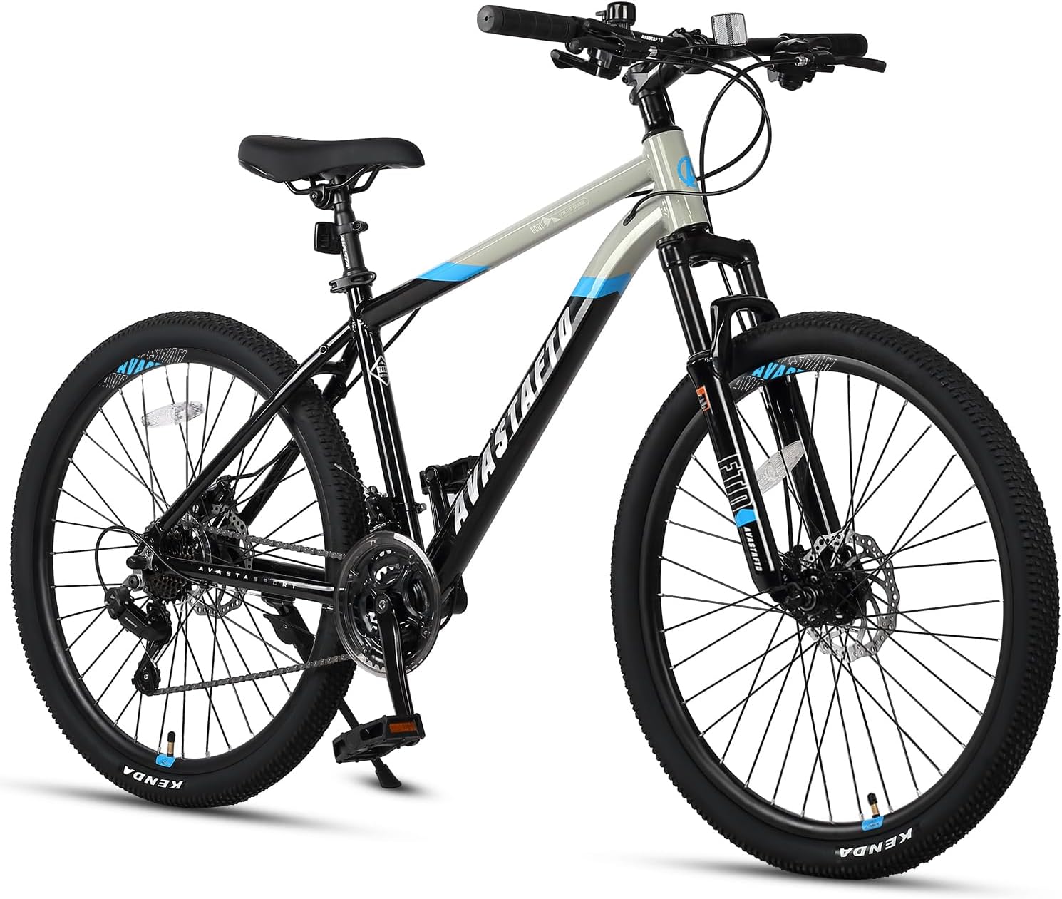 AVASTA Earth 26 27.5 inch Mountain Bike with 21-Speed，Aluminum Frame, Dual Disc Brake, Comfortable Saddle,Multiple Colors