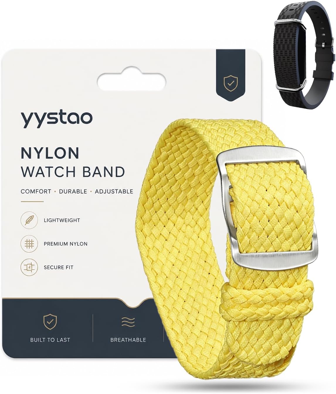 Braided Nylon Replacement Band for Hilo 24/7 Monitor Bracelet | Lightweight Breathable Wrist Strap with Adjustable Buckle, Skin-Friendly for Men Women, Sport & Daily Wear