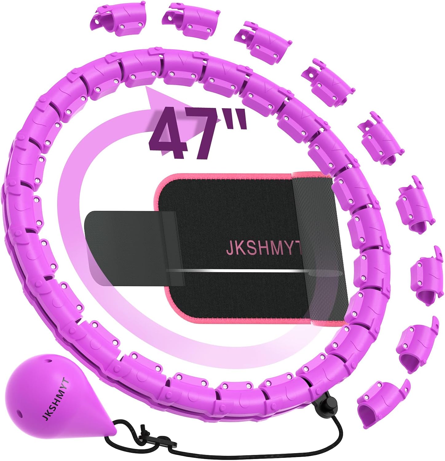 JKSHMYT Weighted Hula Circle for Adults Weight Loss, Infinity Fitness Hoop