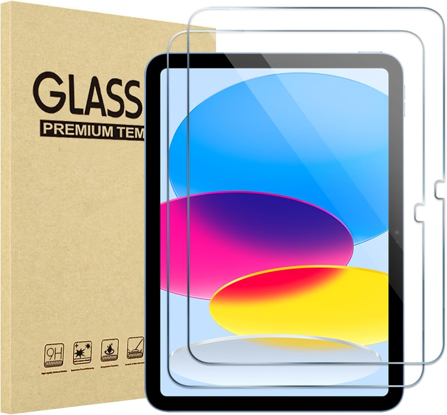 ProCase 2 Pcs Screen Protector for iPad A16 2025 11th 11" /10th 2022 10.9 | Tempered Glass Film Guard -Clear