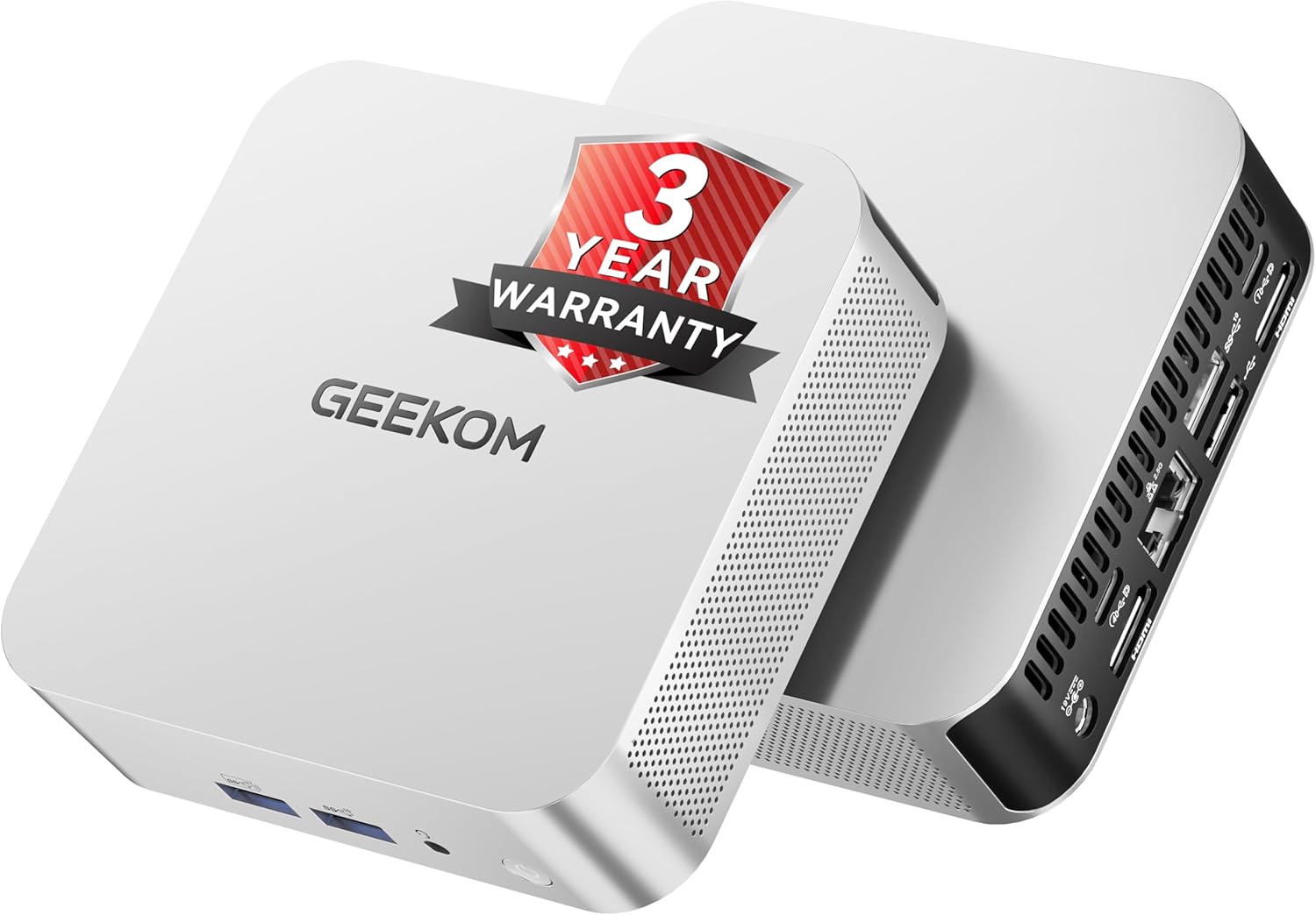 GEEKOM A8 Mini PC with AMD Ryzen 7 8745HS (Beats 6800H), 16GB DDR5 RAM (Upgradable, Not LPDDR) 1TB NVMe SSD, Windows 11 Pro Desktop Computer for Home&Business, USB4, SD Slot, 8K | WiFi 6E, 2.5G LAN