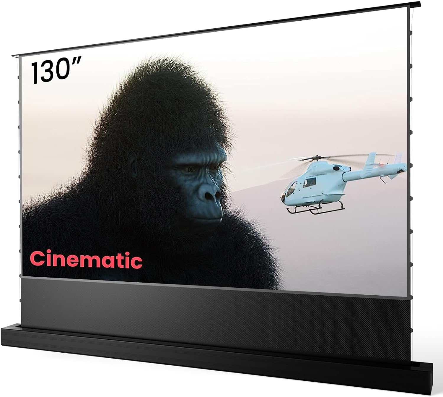AWOL VISION 130" Motorized ALR Floor Rising Projector Screen for Ultra Short Throw Projector, Projector Screen for Home Theater, 4K/8K Ultra HD, 95% Ambient Light Rejecting,ALR-F230C
