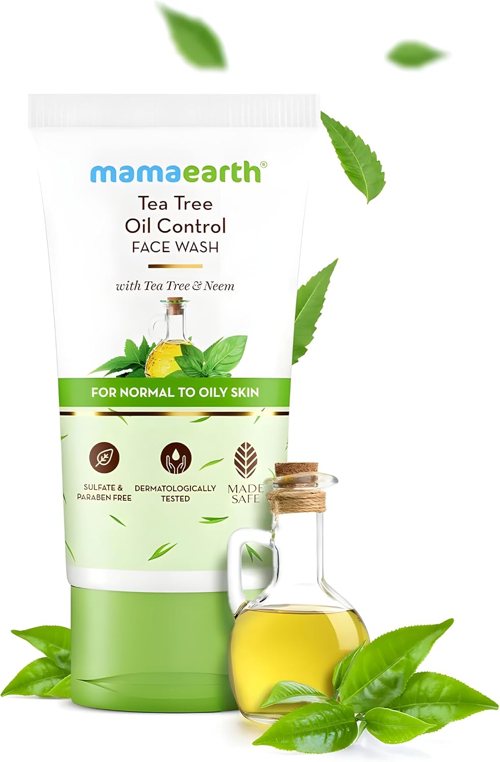 Mamaearth Tea Tree Natural Face Wash for Acne & Pimples Wash 100 ml - For Normal & Dry Skin