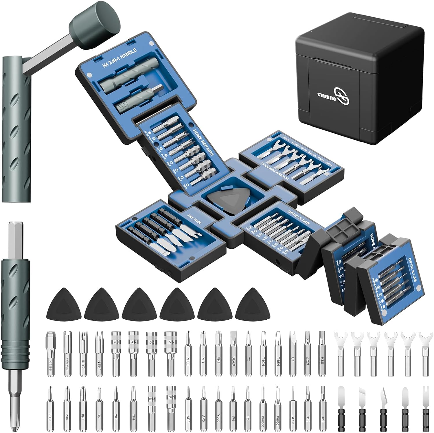 STREBITO 55 in 1 Magnetic Screwdriver Set, Cube Tool Kit