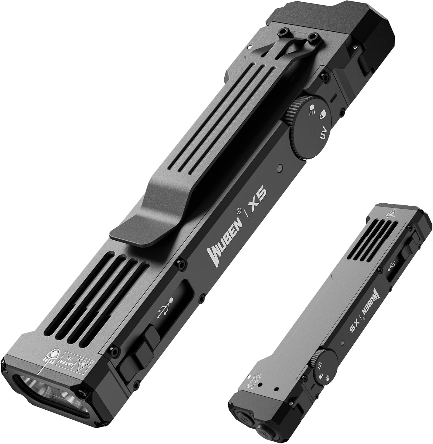 WUBEN X5 Flashlight Rechargeable, 1300 Lumens Bright Flashlight 6 Modes