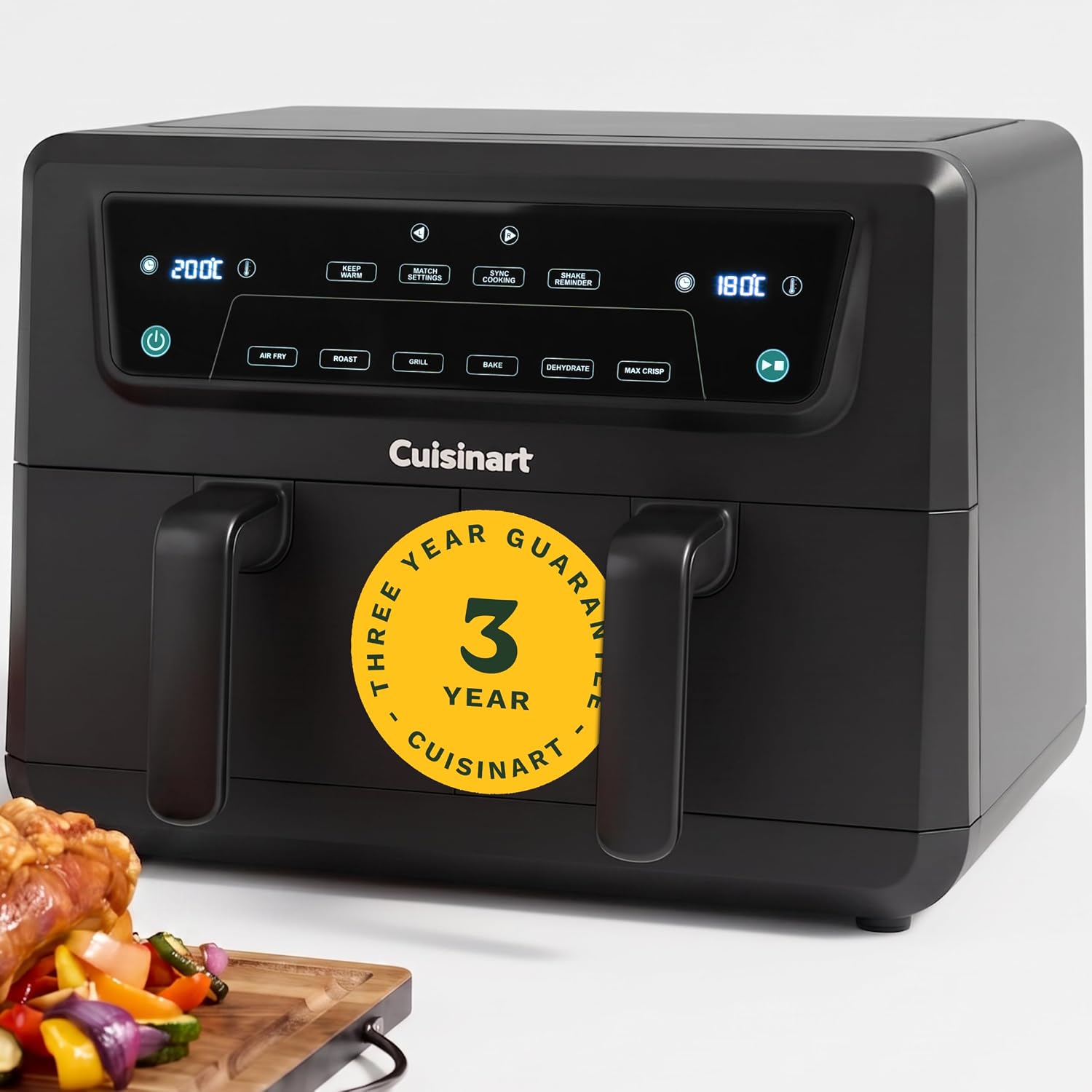 Cuisinart XXL10.4L Family Size Air Fryer Dual Drawer PFAS Toxic Free