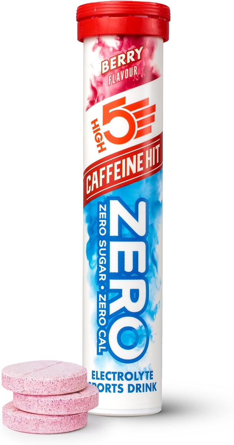 HIGH5 ZERO Caffeine Hit ElectrolyteTablet - Hydration Tablets Enhanced with Vitamin C - 0 Calories & Sugar Free - Boost Hydration, Performance & Wellness - Berry, 20 Tablets (20x, Pack of 1)