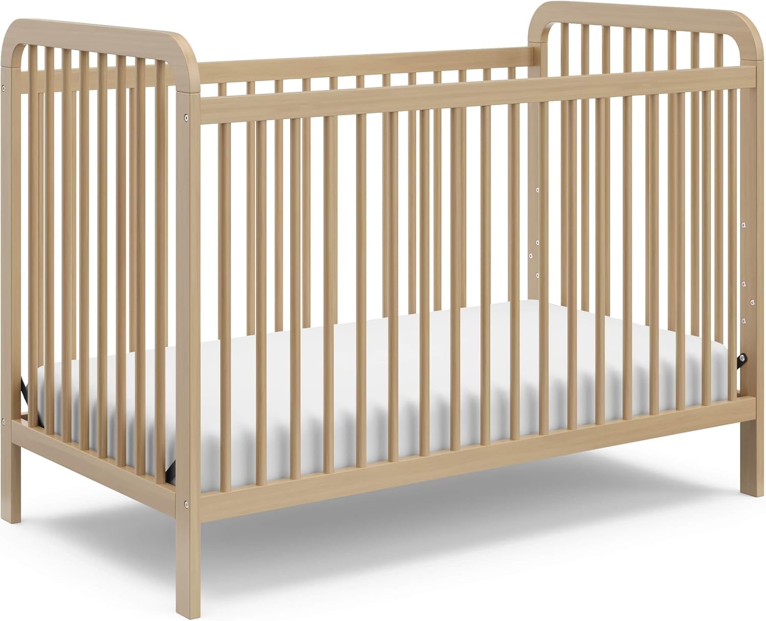 Storkcraft Pasadena 3-in-1 Convertible Crib – GREENGUARD Gold Certified, 100% Solid Wood, Fits Standard Crib Mattress, Converts to Toddler Bed and Daybed, 4 Mattress Heights (Driftwood)