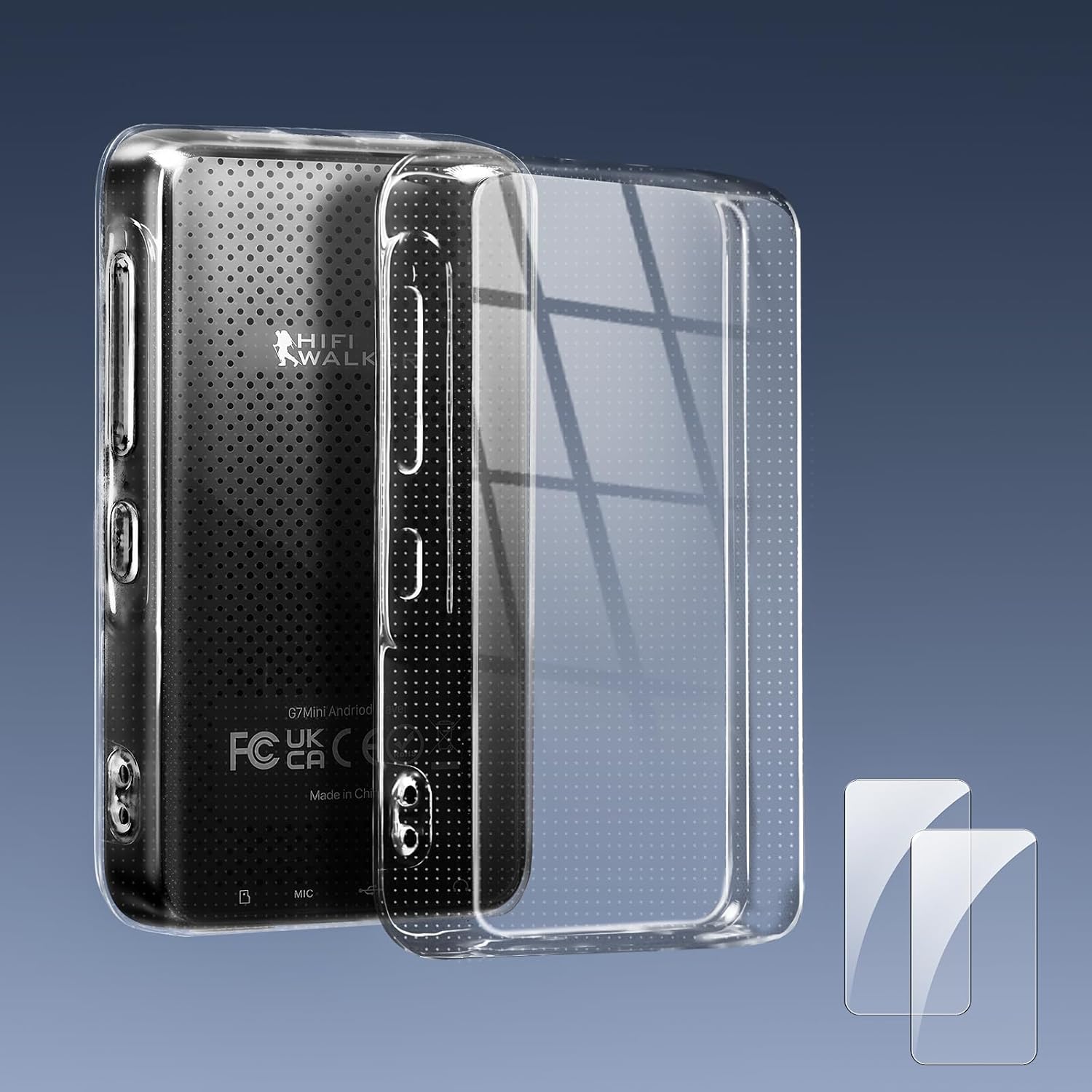 G7 MP3 Player Case, Clear Case for Mp3 Player Anti-Scratch Shock 4.0 inch Case Crystal Clear, Mp3 Protective Case 2 Packs