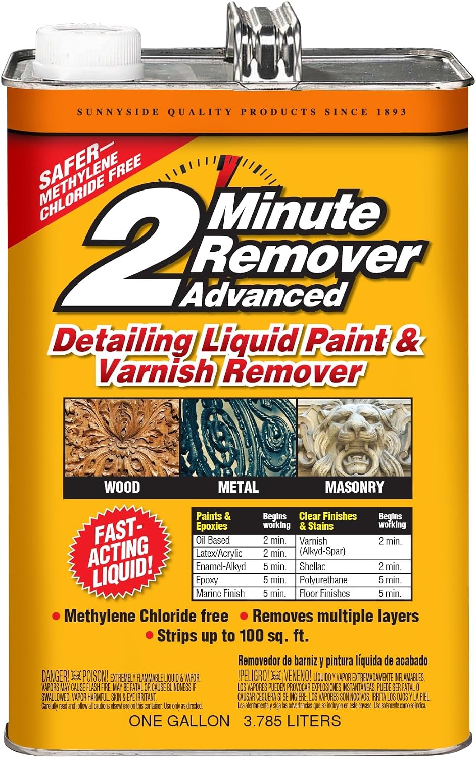 2 Minute Remover Advanced Paint & Varnish Remover, 1 Gallon - Liquid