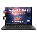 ASUS ZenBook 14 OLED Q415 Business Laptop (14" FHD+ Touchscreen, Intel 14-Core Ultra 5 125H (> i7-1360P), 8GB DDR5 RAM, 512GB SSD) AI PC, 15-Hr Long Battery Life, FHD Webcam, Win 11 Home w/AI Copilot
