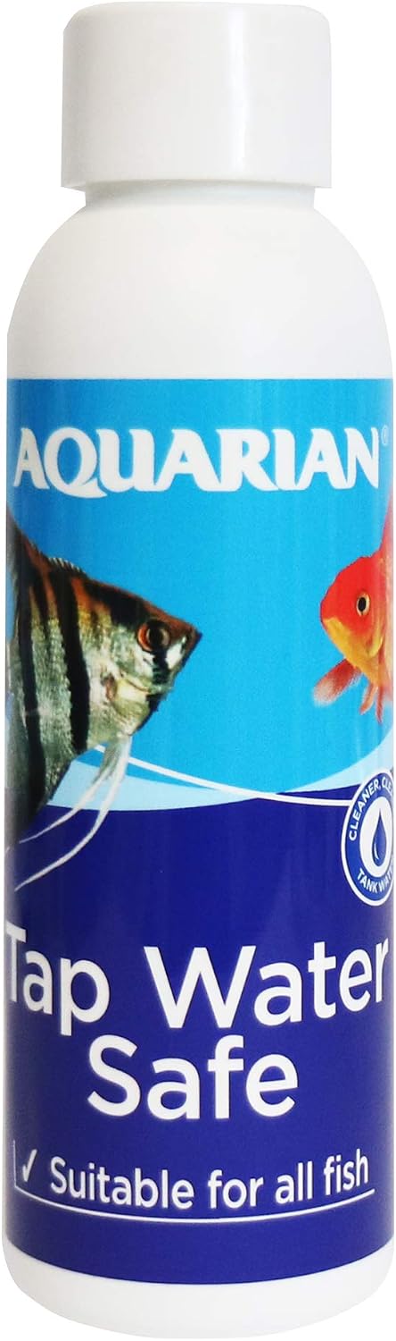 AQUARIAN Tap Water Safe Fish Aquarium Water Conditioner, 118 ml Bottle