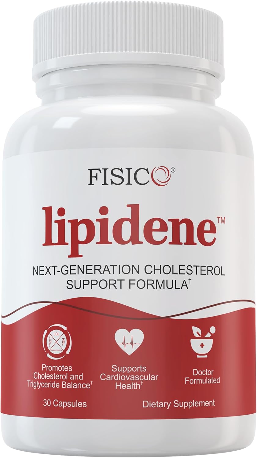 Cholesterol Support & Heart Health Supplement – Lipid Balance, Cardiovascular Function, Heart Health, Circulation and Arterial Wellness. Contains Bergamot & Olive Fruit Extract – 30 Capsules